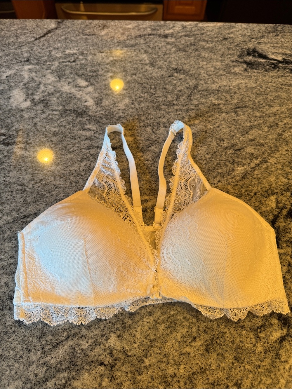 SPANX Lace-Trim Wireless Bralette - white